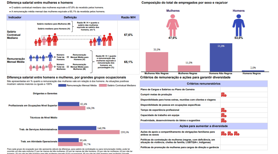 Relatório de Transparência e Igualdade Salarial entre Homens e Mulheres